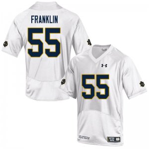 Notre Dame Fighting Irish Men's Ja'Mion Franklin #55 White Under Armour Authentic Stitched College NCAA Football Jersey SFB4599BO